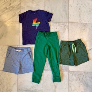 Lot of PRIMARY Kids' Clothing Boys Sizes 6 / 7 - Graphic Tee, Shorts (2), Pants